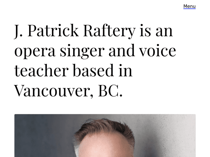 Screenshot of J. Patrick Raftery