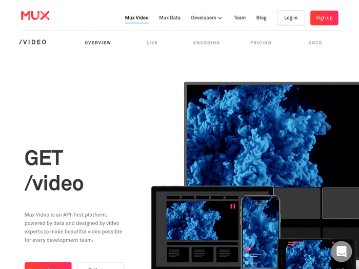 Screenshot of Mux Video