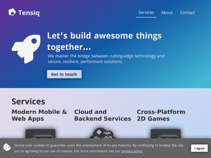 Screenshot of Tensiq