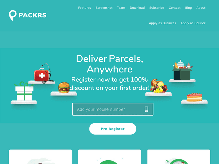 Screenshot of Packrs
