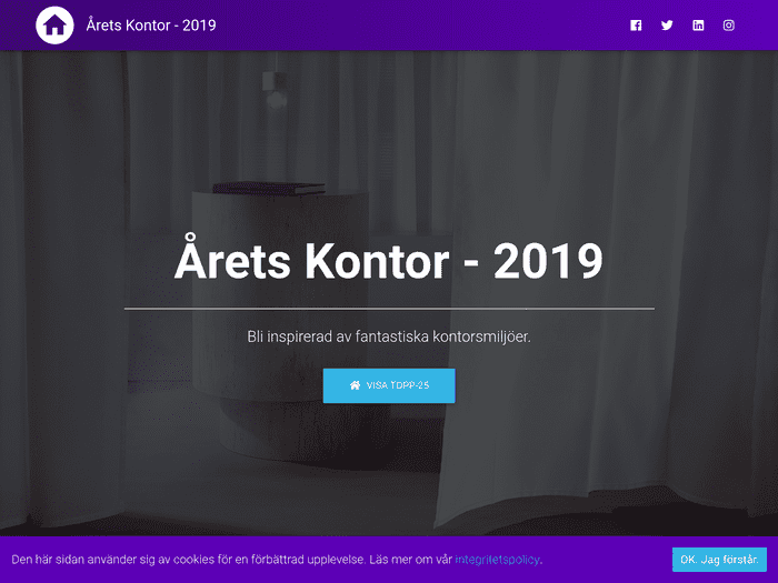 Screenshot of Årets Kontor