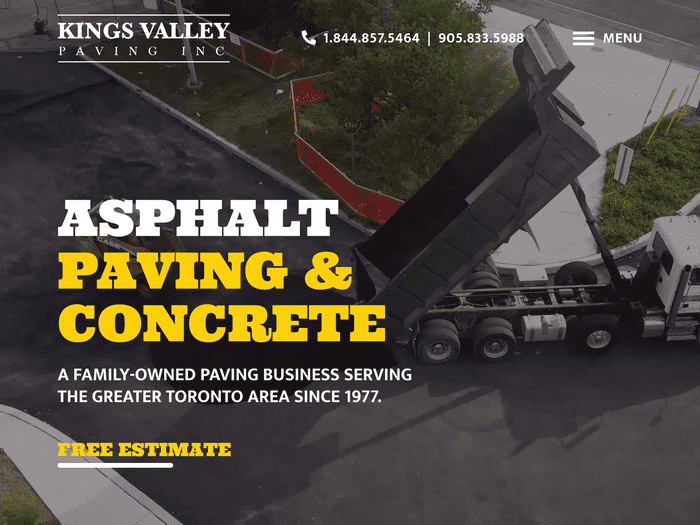 Screenshot of Kings Valley Paving