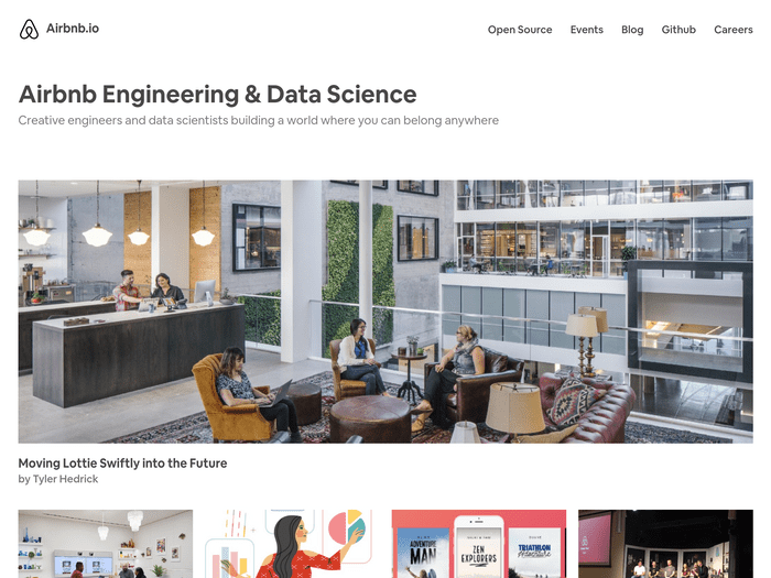 Screenshot of Airbnb Engineering & Data Science