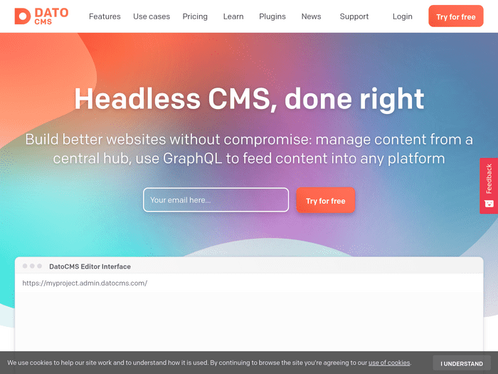 Screenshot of Dato CMS