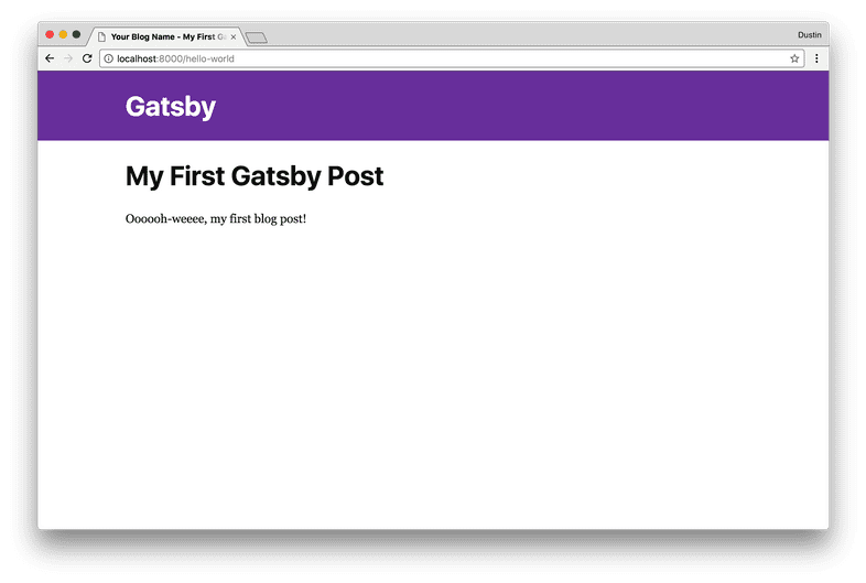 My first blog post with Gatsby
