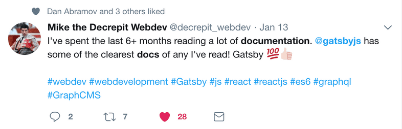 Gatsby 100 docs